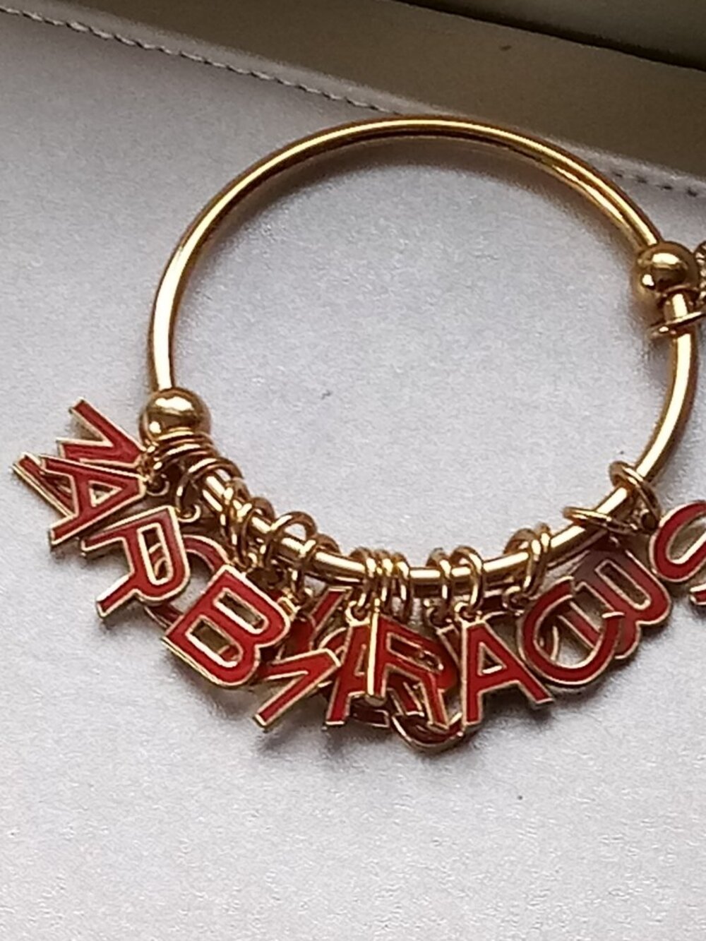 Marc by Marc Jacobs bangle letters gold tone